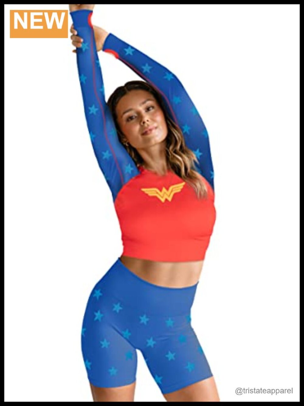 DC Comics Womens 2 Piece Crop Top Bike Shorts Set Seamless Activewear